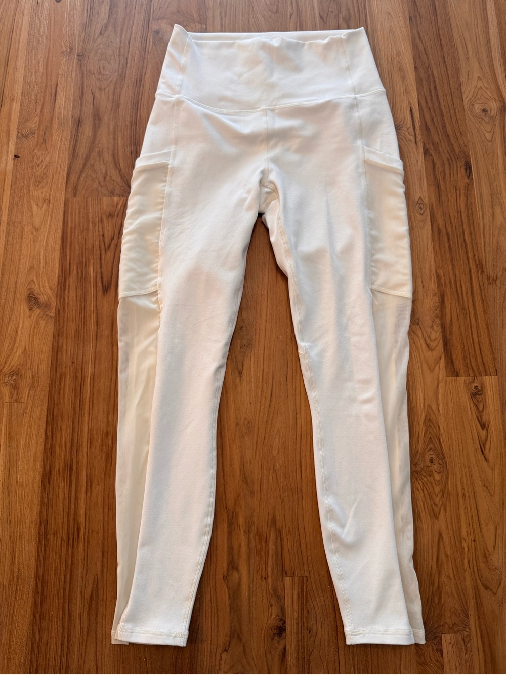 Powerhold by Fabletics White Leggings Women’s Small Mesh Sides Pockets - Picture 1 of 8